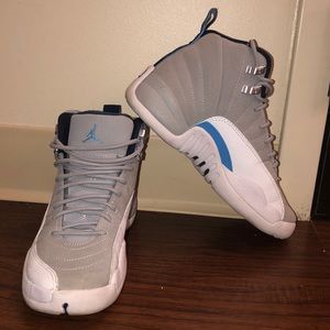 grey university blue 12s